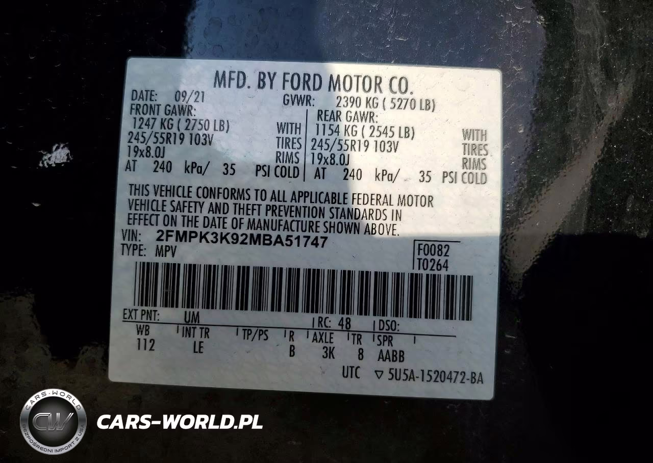 2021 Ford Edge Titanium VIN:2FMPK3K92MBA51747 - 13