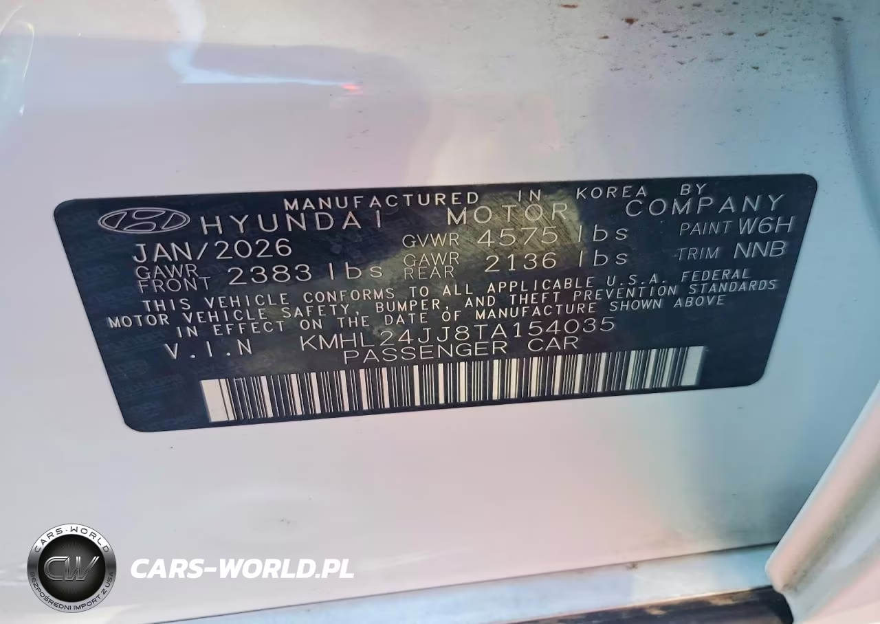 2026 Hyundai Sonata Hybrid Blue VIN:KMHL24JJ8TA154035 - 13