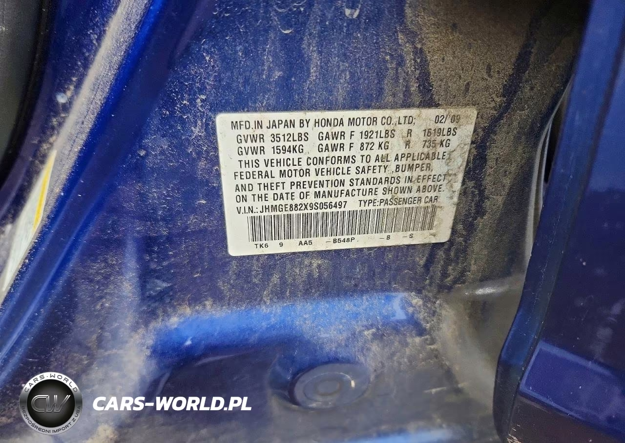 2009 Honda Fit VIN:JHMGE882X9S056497 - 13