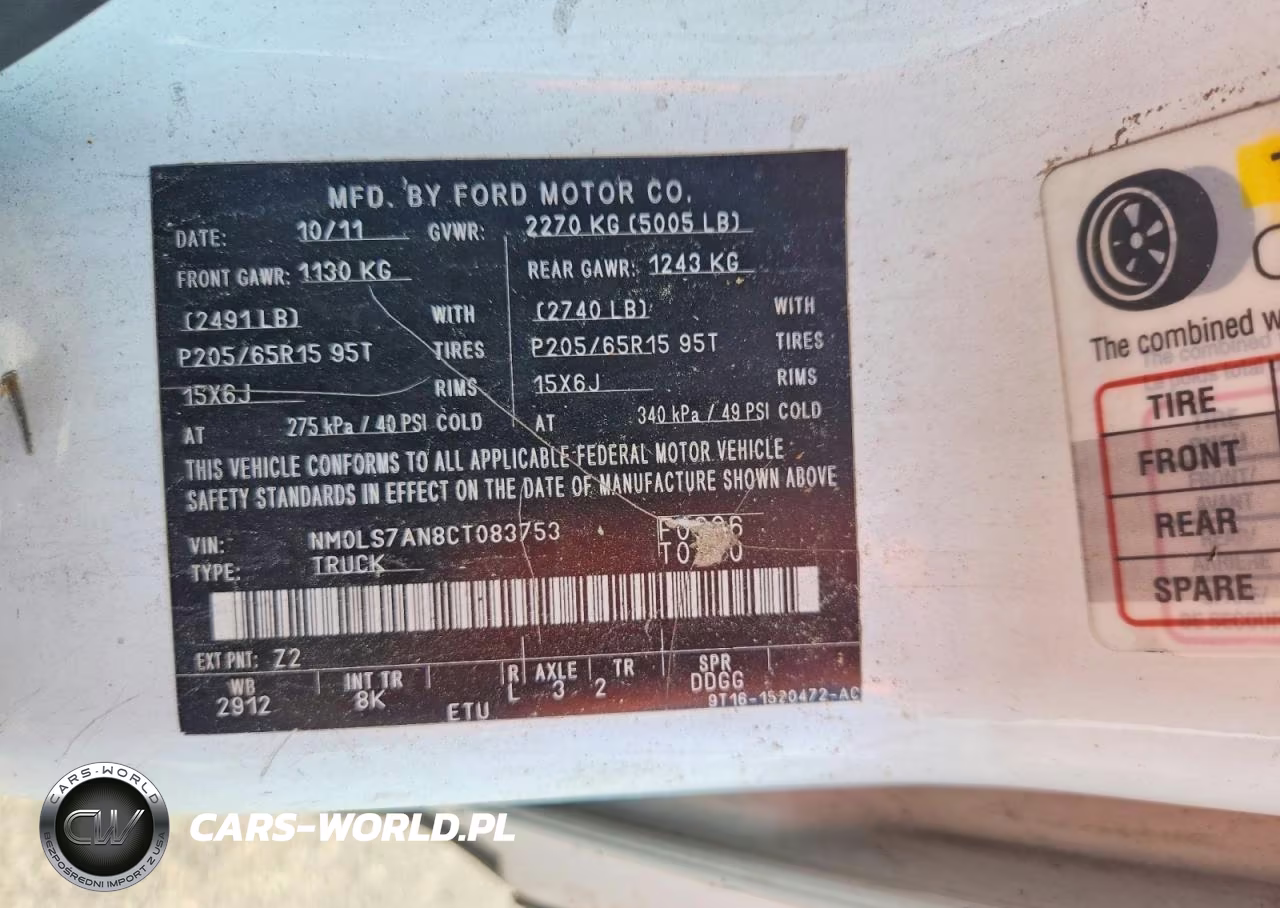 2012 Ford Transit Connect Xl VIN:NM0LS7AN8CT083753 - 13
