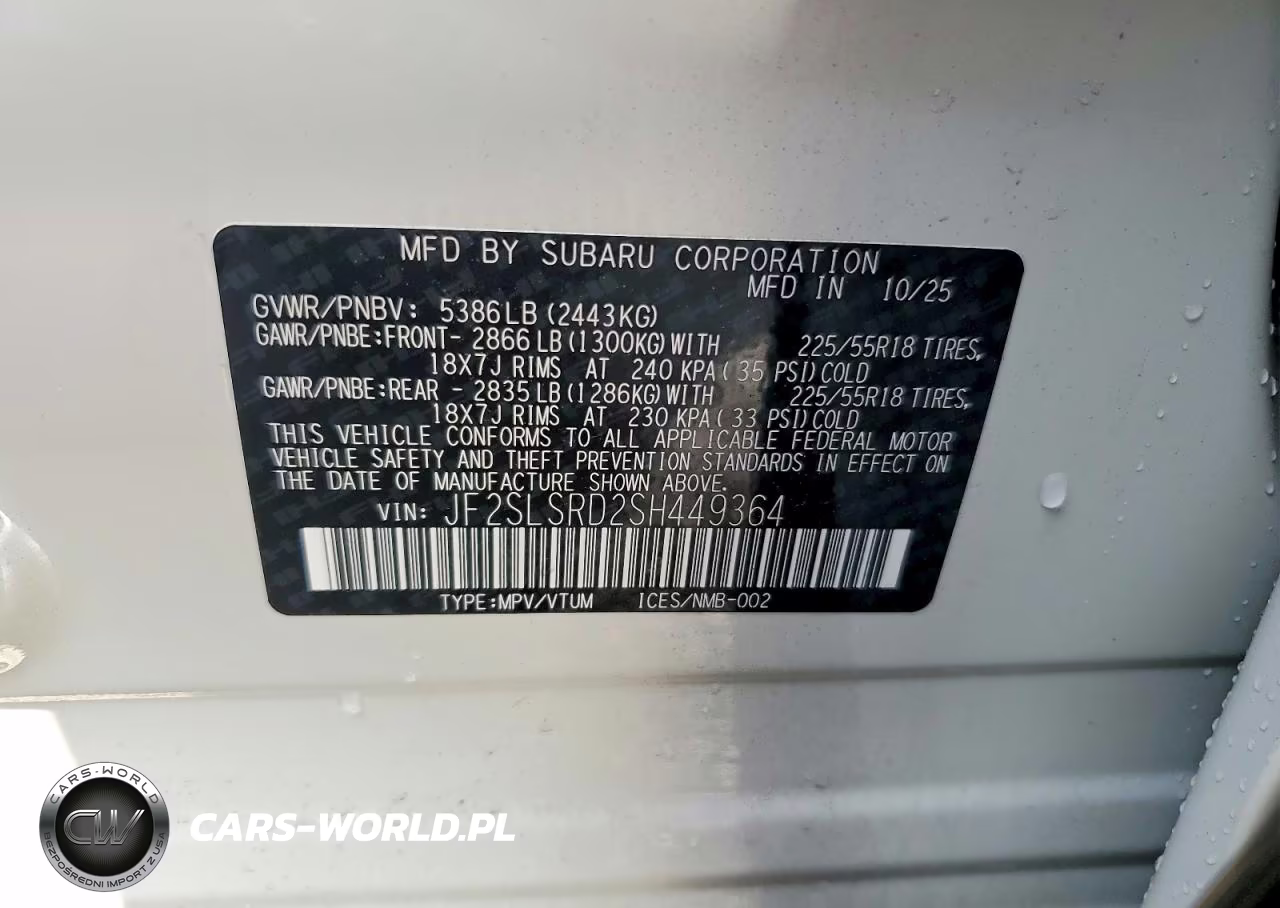 2025 Subaru Forester Limited VIN:JF2SLSRD2SH449364 - 14