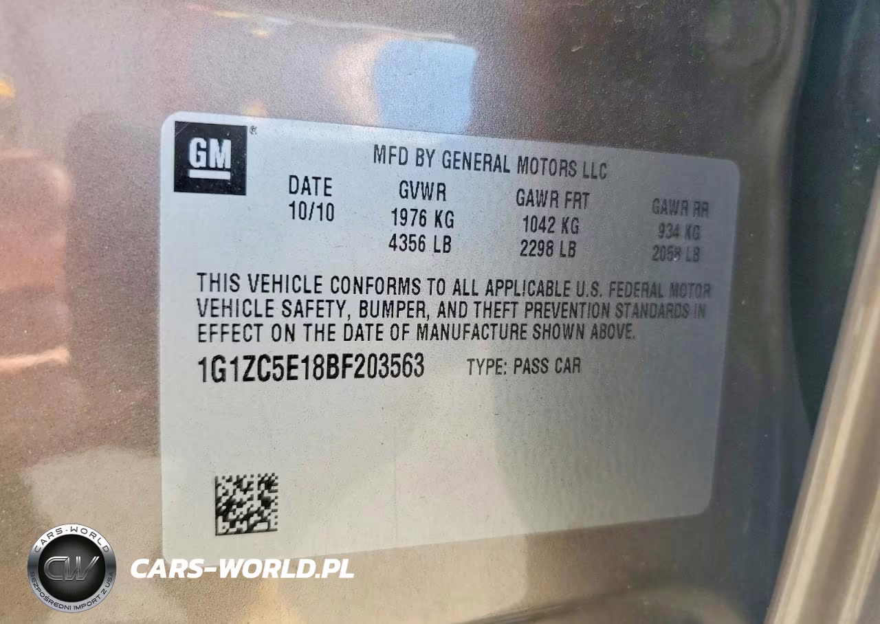 2011 Chevrolet Malibu 1Lt VIN:1G1ZC5E18BF203563 - 12