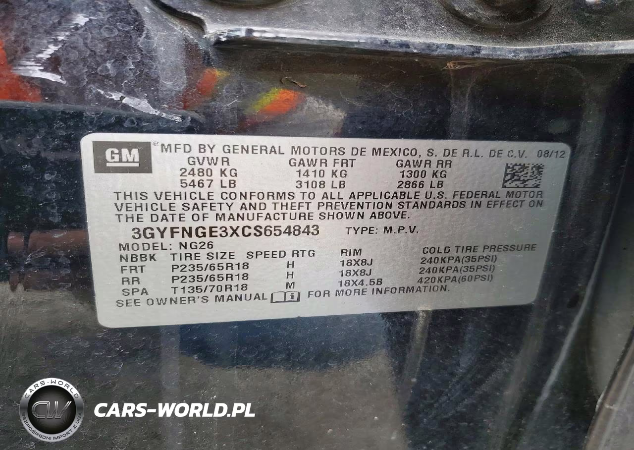 2012 Cadillac Srx VIN:3GYFNGE3XCS654843 - 13