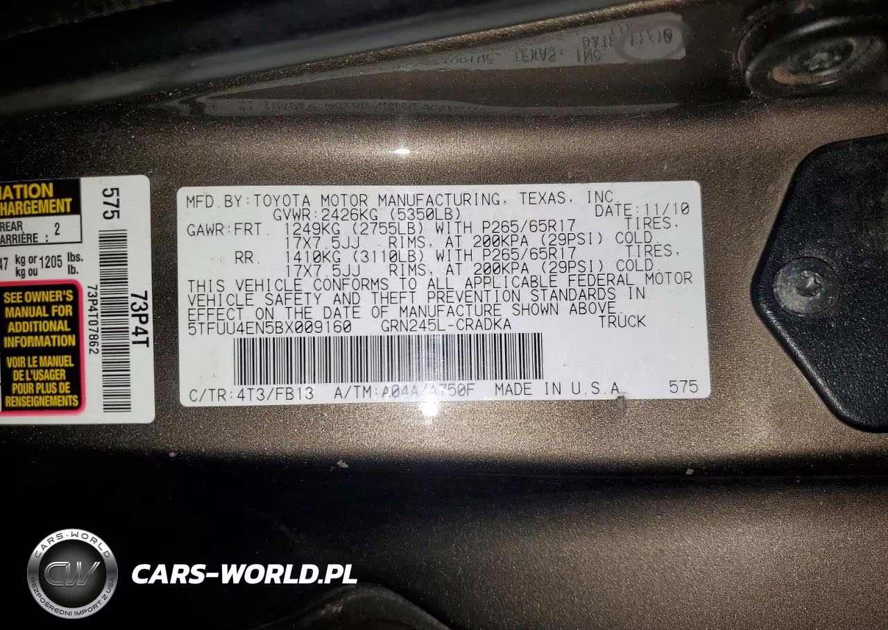 2011 Toyota Tacoma Access Cab VIN:5TFUU4EN5BX009160 - 12