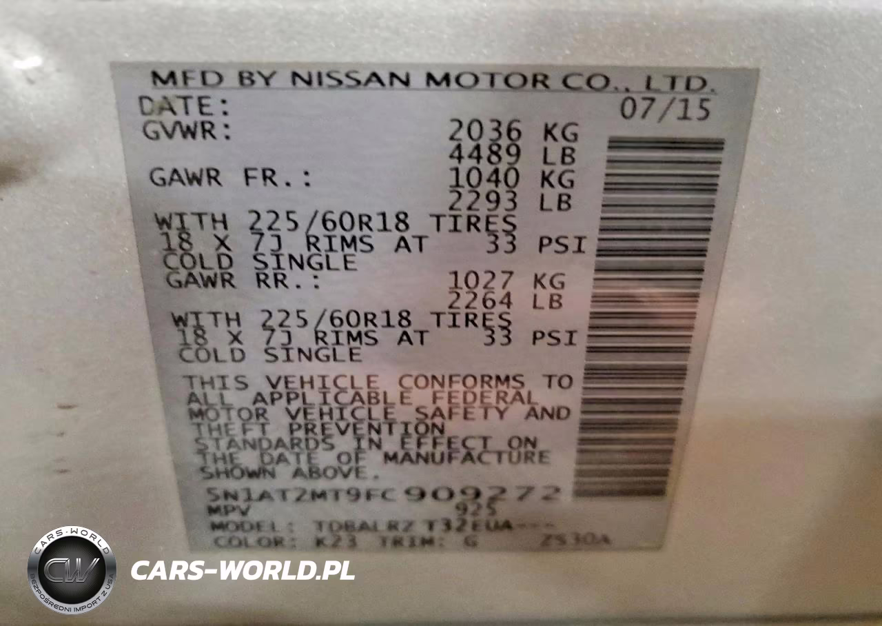2015 Nissan Rogue Sl VIN:5N1AT2MT9FC909272 - 13