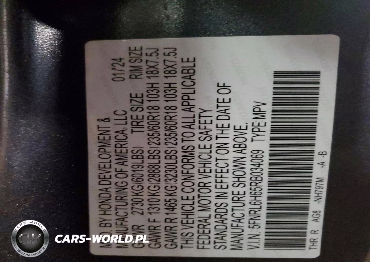 2024 Honda Odyssey Exl VIN:5FNRL6H65RB034069 - 13