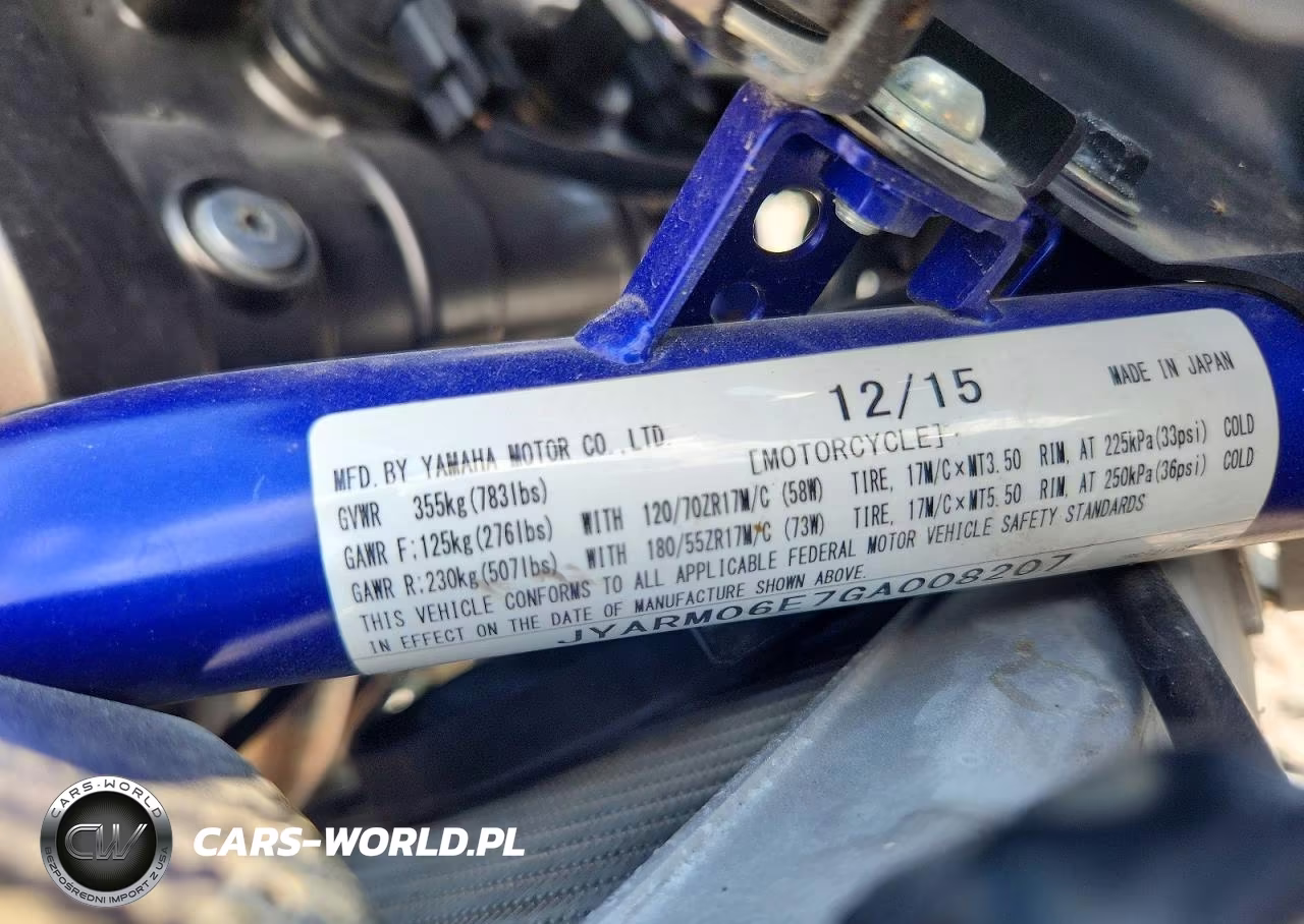 2016 Yamaha Fz07 VIN:JYARM06E7GA008207 - 8