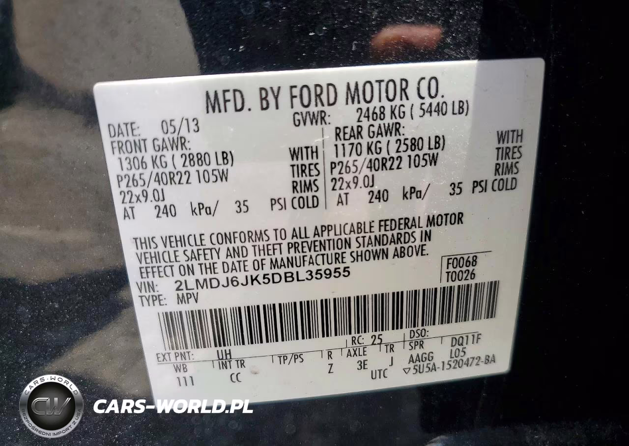 2013 Lincoln Mkx VIN:2LMDJ6JK5DBL35955 - 13