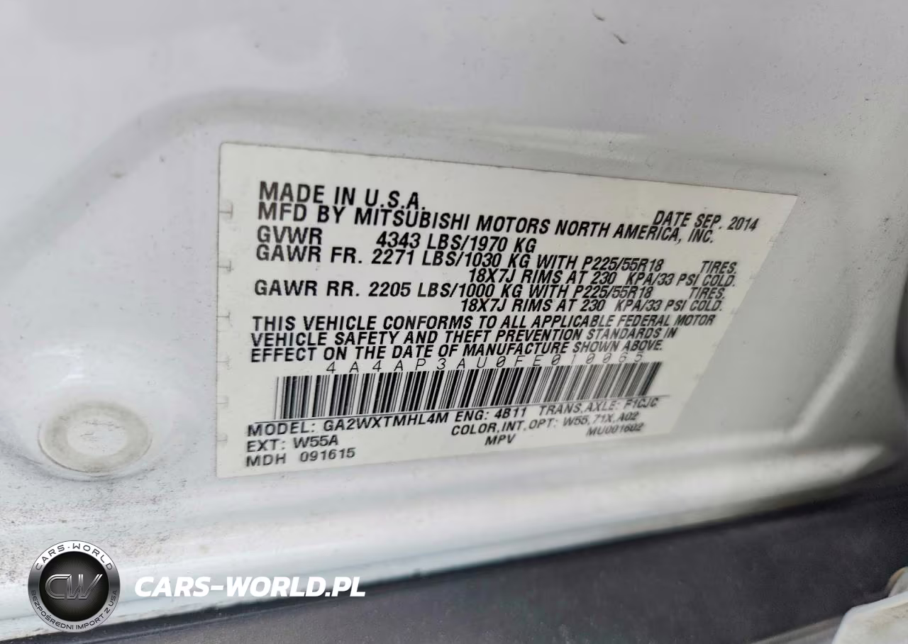 2015 Mitsubishi Outlander Sport Es VIN:4A4AP3AU0FE010065 - 13