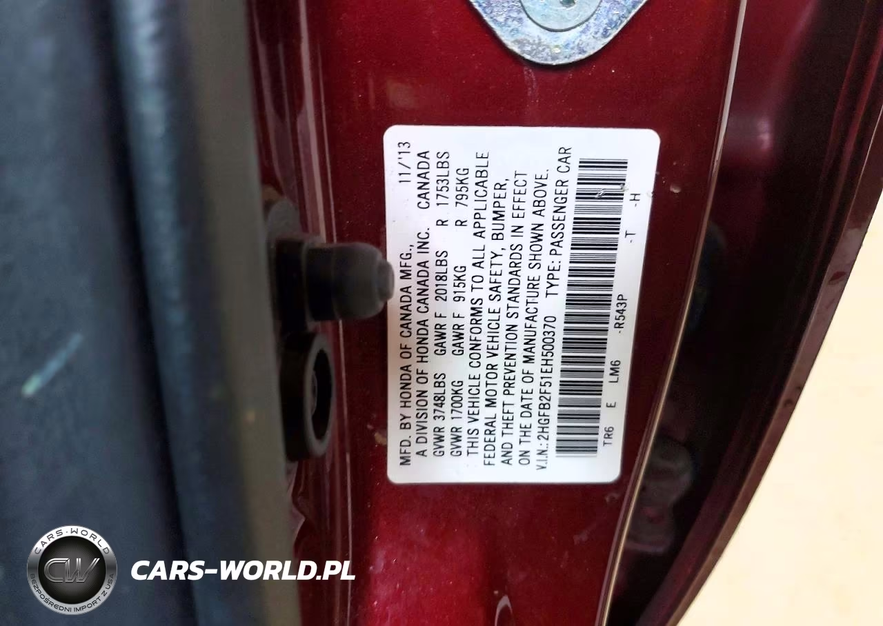 2014 Honda Civic Lx VIN:2HGFB2F51EH500370 - 12