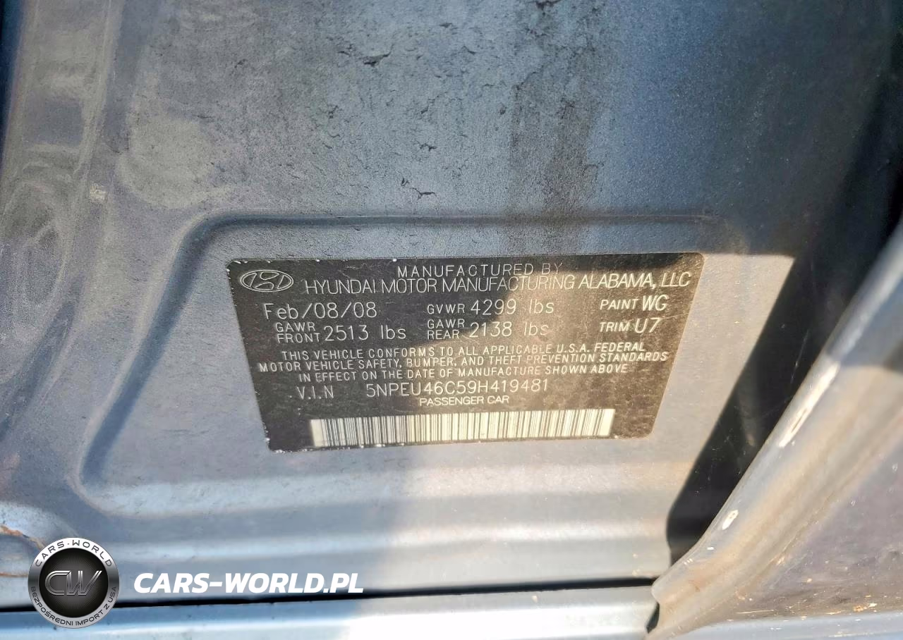 2009 Hyundai Sonata Limited VIN:5NPEU46C59H419481 - 12