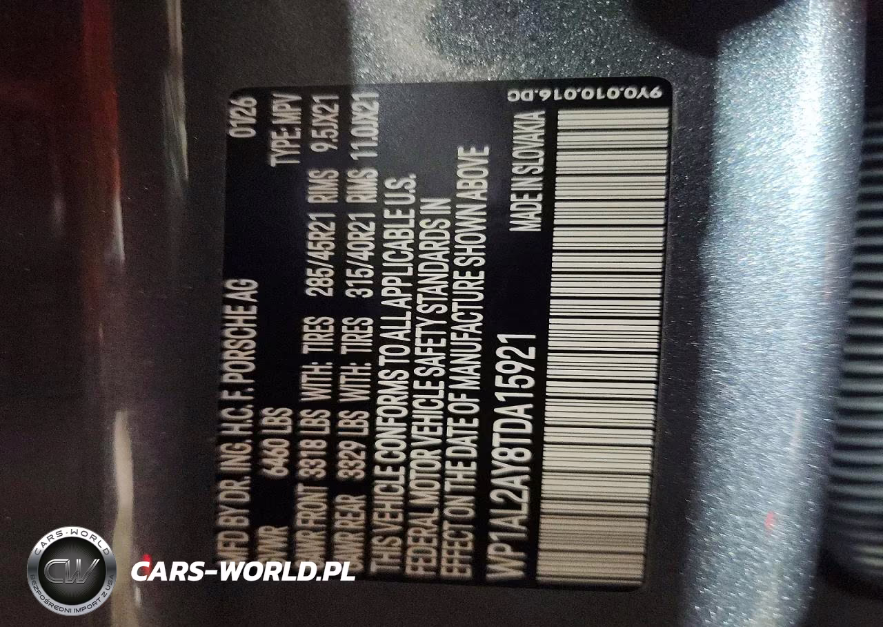 2026 Porsche Cayenne S VIN:WP1AL2AY8TDA15921 - 14