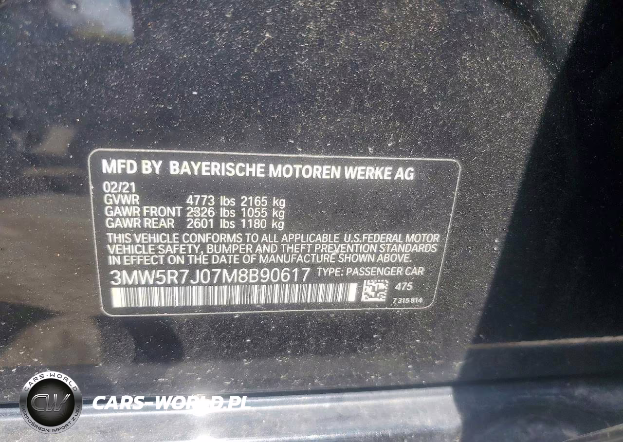 2021 BMW 330Xi VIN:3MW5R7J07M8B90617 - 12