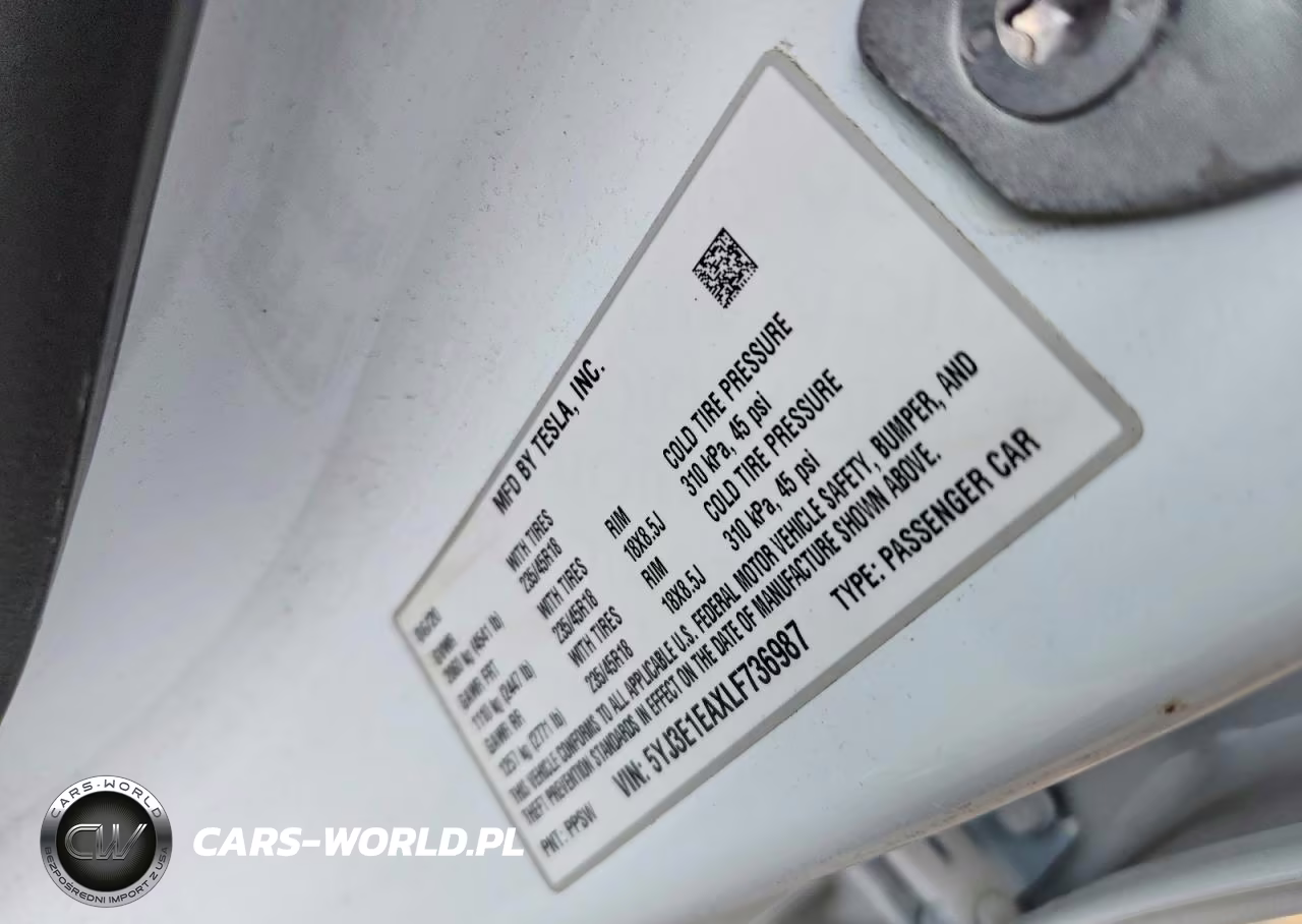 2020 Tesla Model 3 VIN:5YJ3E1EAXLF736987 - 12