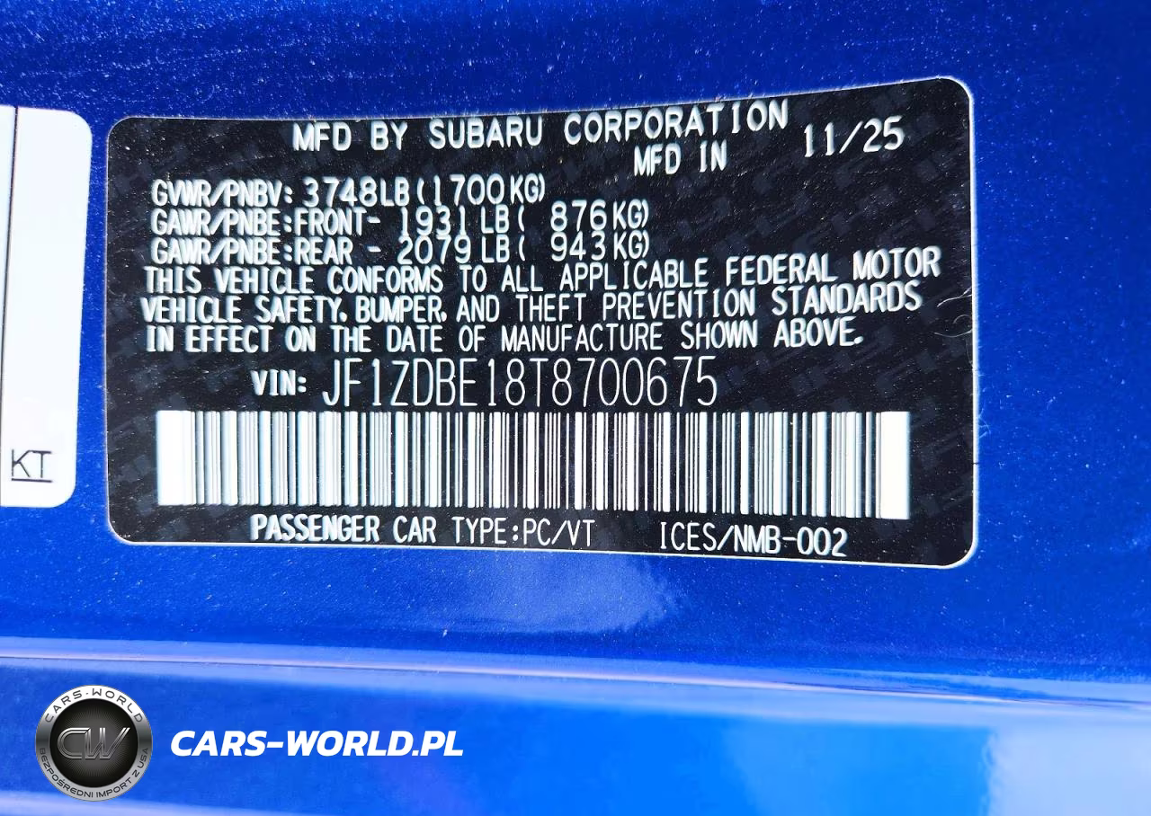 2026 Subaru Brz Limited VIN:JF1ZDBE18T8700675 - 13