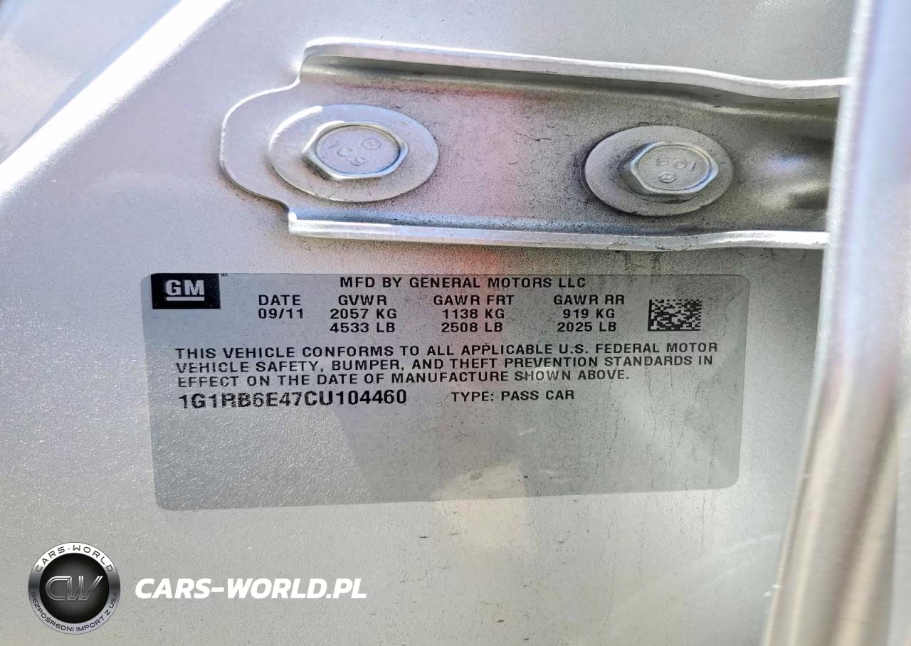 2012 Chevrolet Volt VIN:1G1RB6E47CU104460 - 13
