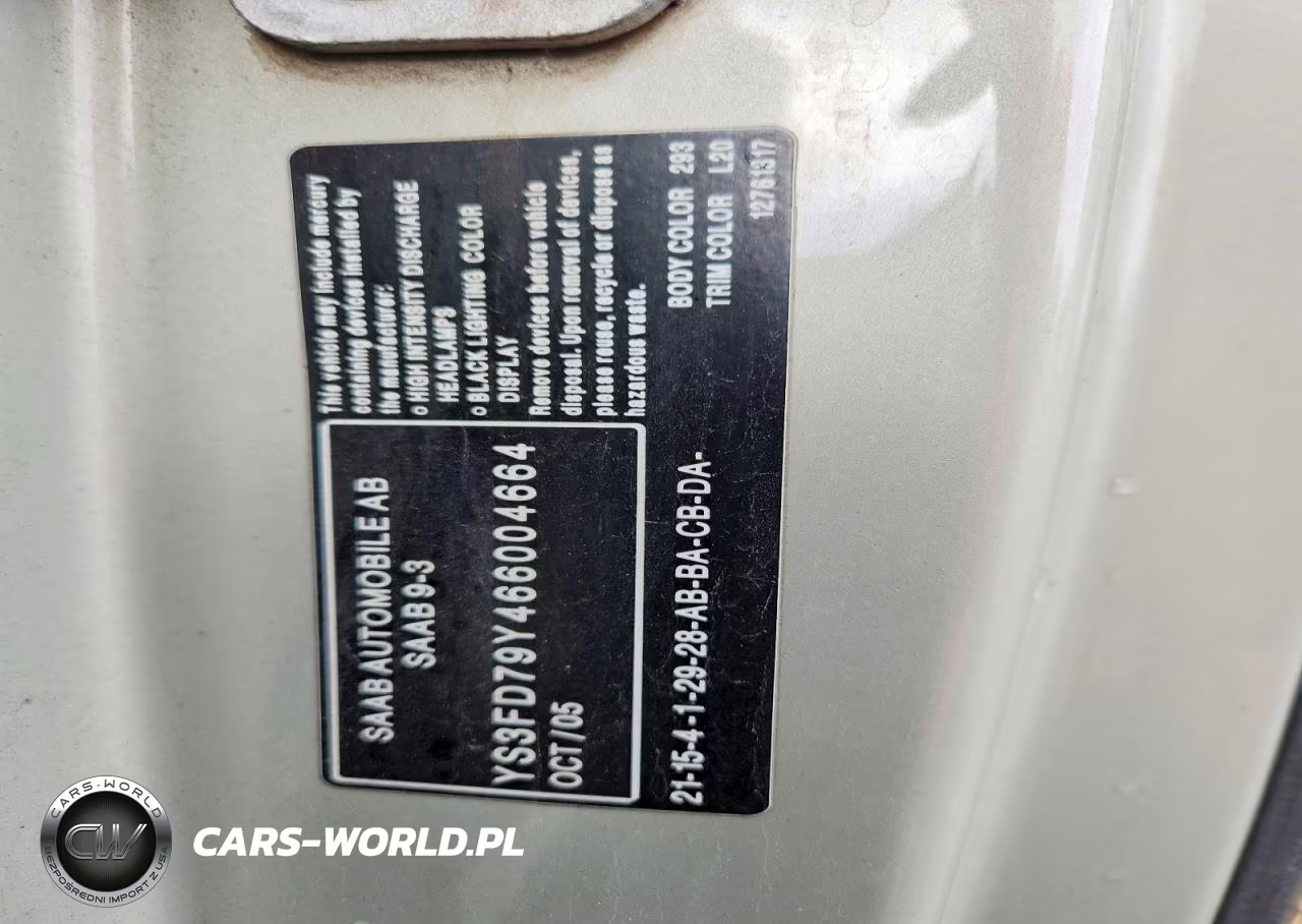 2006 Saab 9-3 VIN:YS3FD79Y466004664 - 12