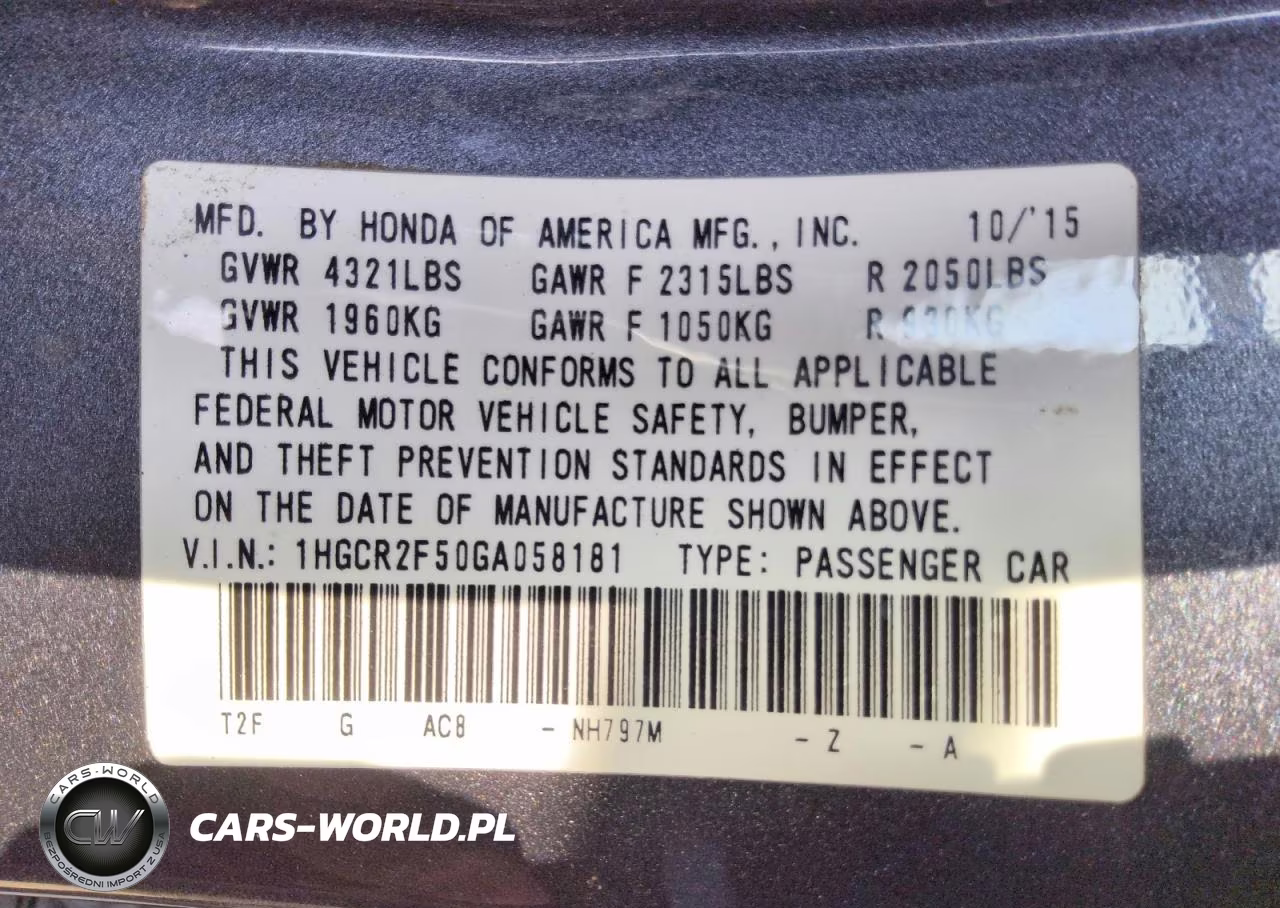 2016 Honda Accord Sport VIN:1HGCR2F50GA058181 - 12