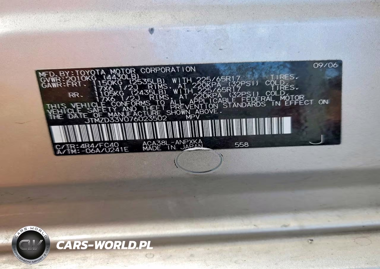 2007 Toyota Rav4 Base VIN:JTMZD33V076023502 - 13