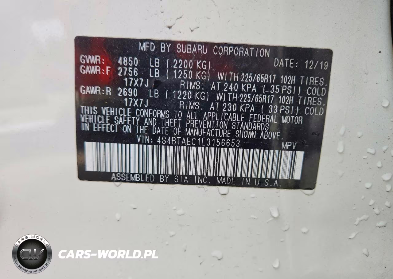 2020 Subaru Outback Premium VIN:4S4BTAEC1L3156653 - 14
