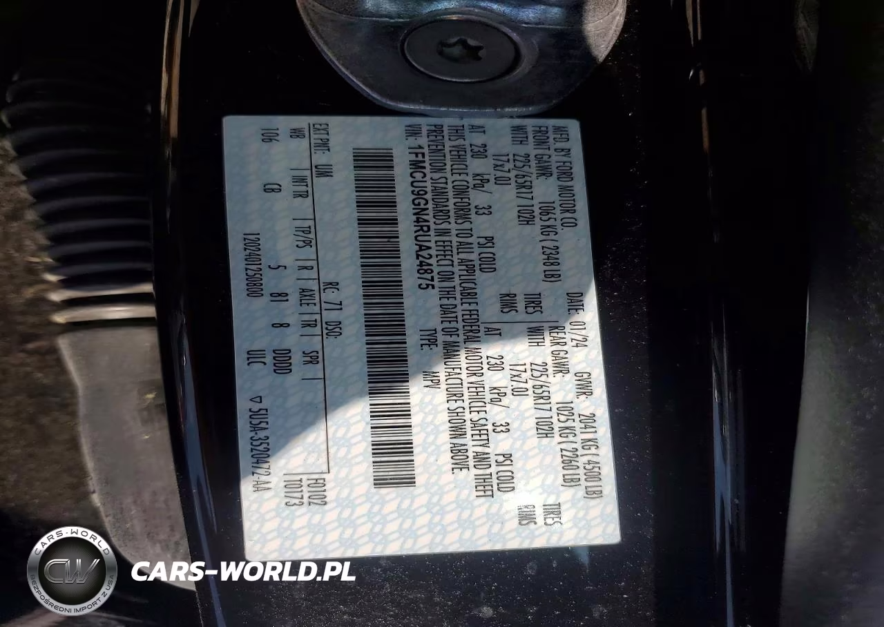 2024 Ford Escape Active VIN:1FMCU9GN4RUA24875 - 14