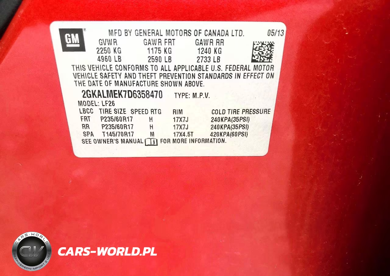 2013 GMC Terrain Sle VIN:2GKALMEK7D6358470 - 13