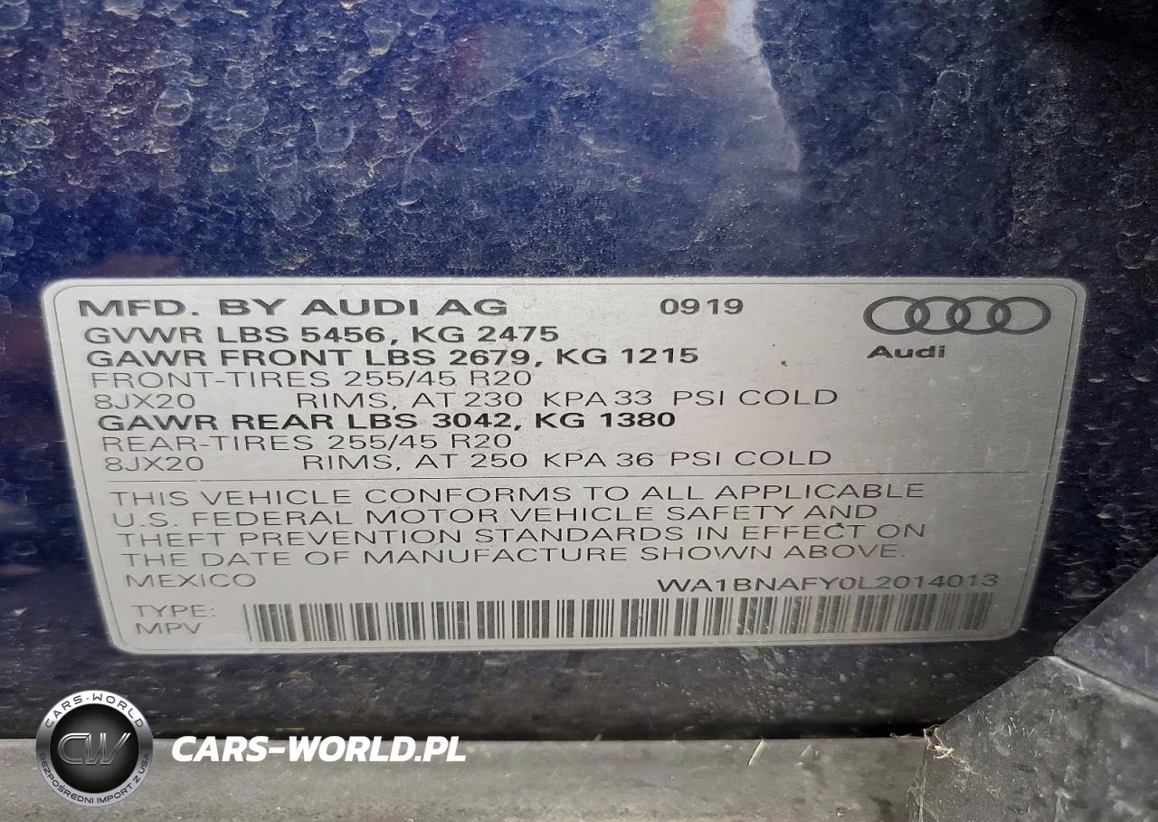 2020 Audi Q5 Premium Plus VIN:WA1BNAFY0L2014013 - 13