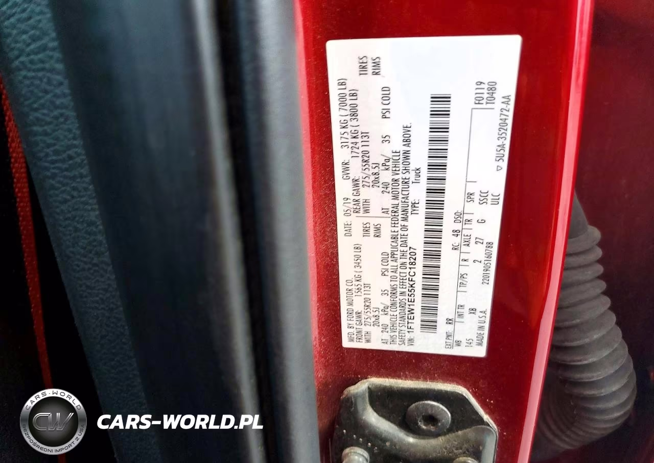 2019 Ford F150 Supercrew VIN:1FTEW1E55KFC18207 - 12