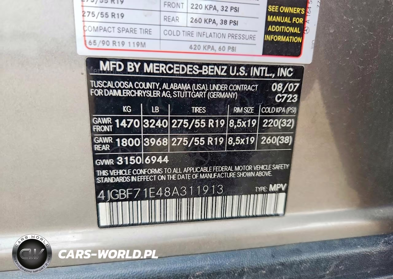2008 Mercedes-Benz Gl 450 4Matic VIN:4JGBF71E48A311913 - 12