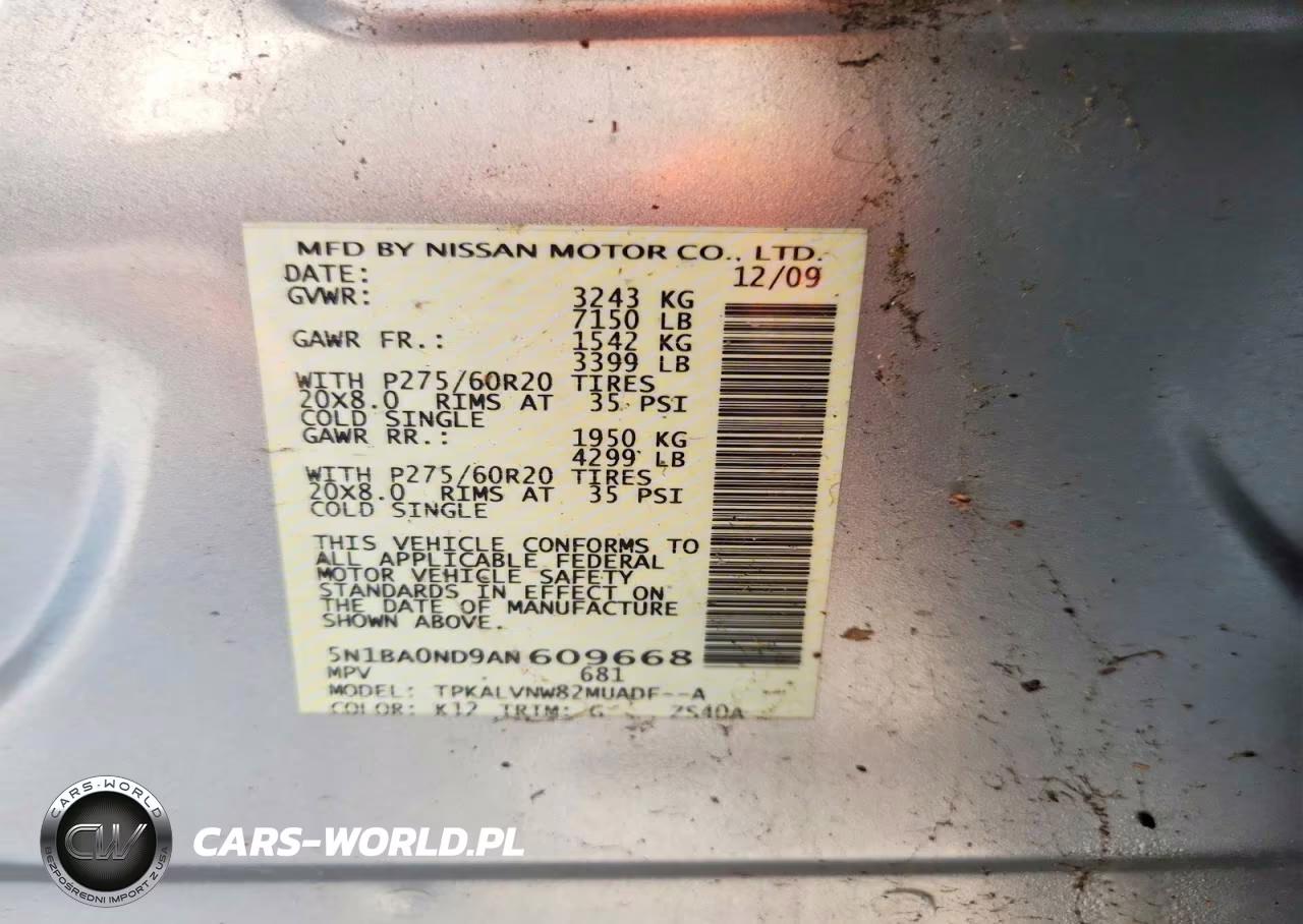 2010 Nissan Armada Se VIN:5N1BA0ND9AN609668 - 13