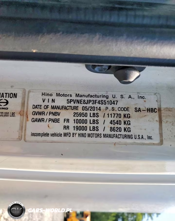 2015 Hino 258-268 Box Truck VIN:5PVNE8JP3F4S51047 - 14