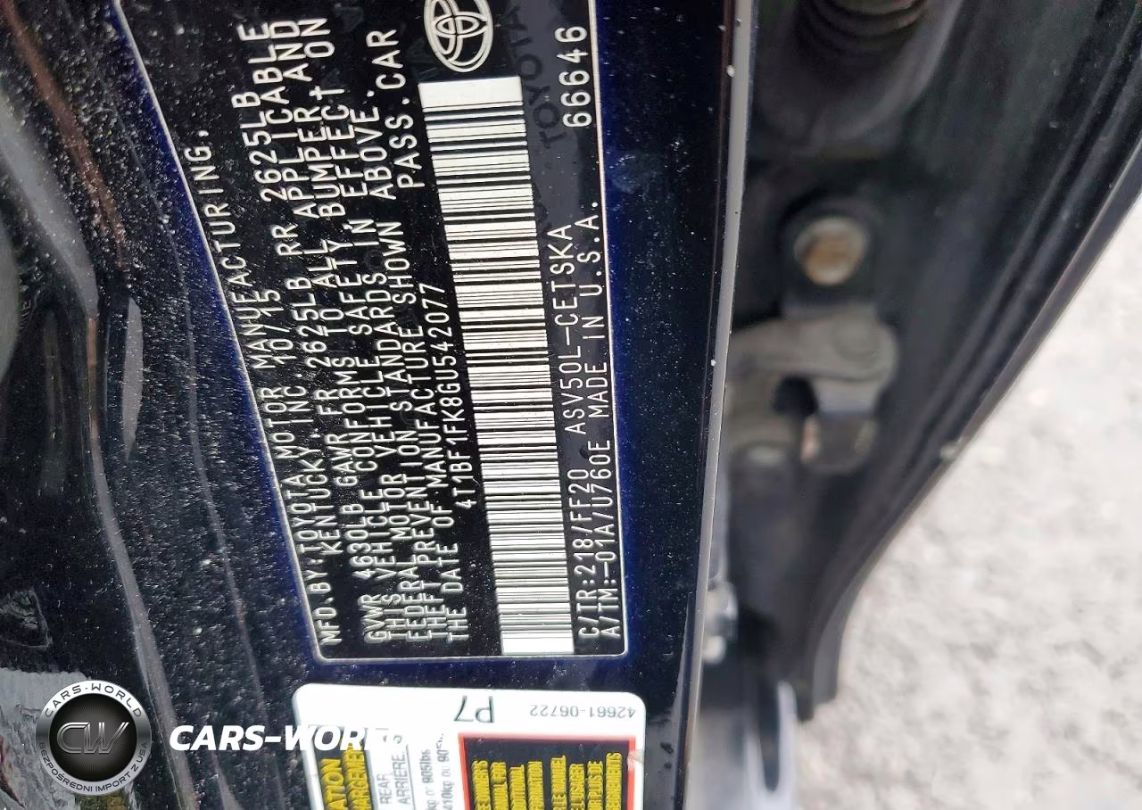 2016 Toyota Camry Se VIN:4T1BF1FK8GU542077 - 12