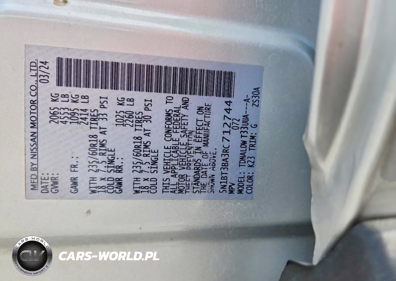 2024 Nissan Rogue Sv VIN:5N1BT3BA3RC712744 - 13