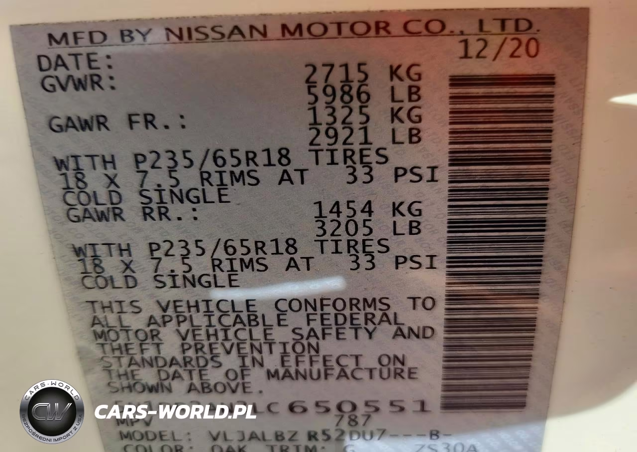 2020 Nissan Pathfinder S VIN:5N1DR2AN3LC650551 - 13