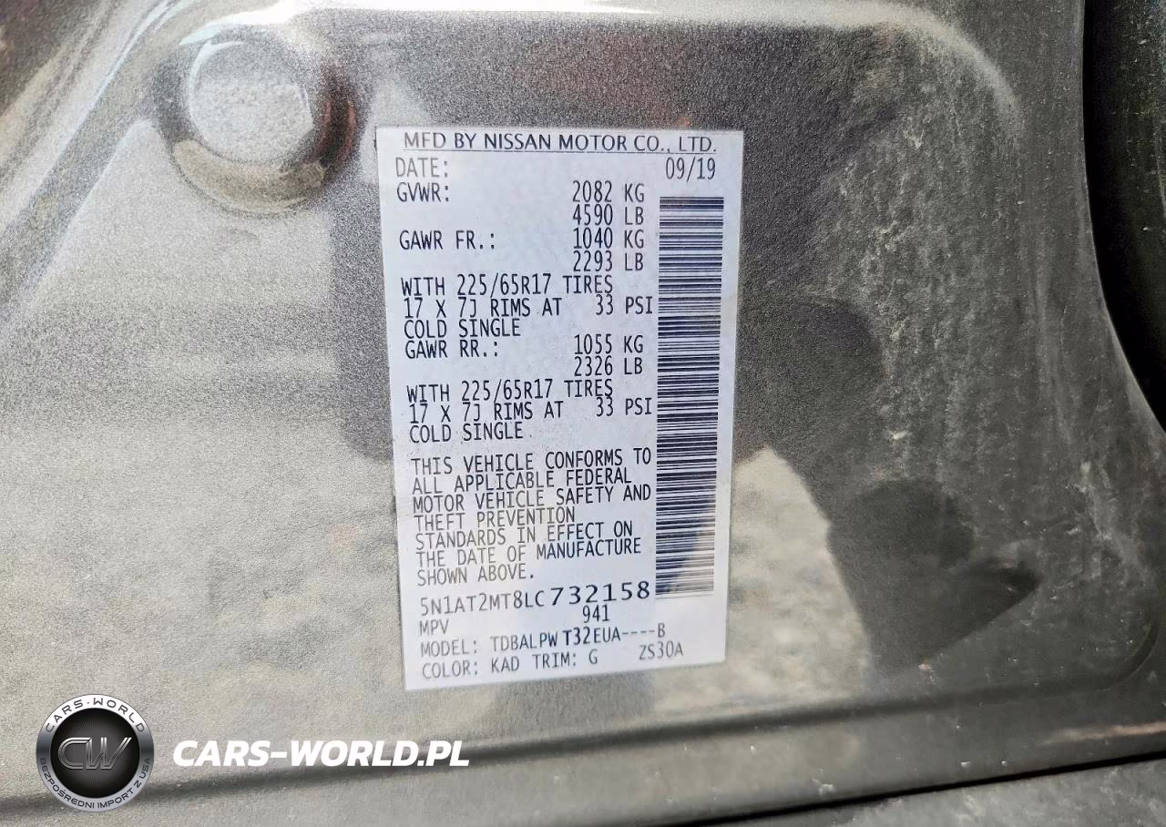2020 Nissan Rogue S VIN:5N1AT2MT8LC732158 - 13