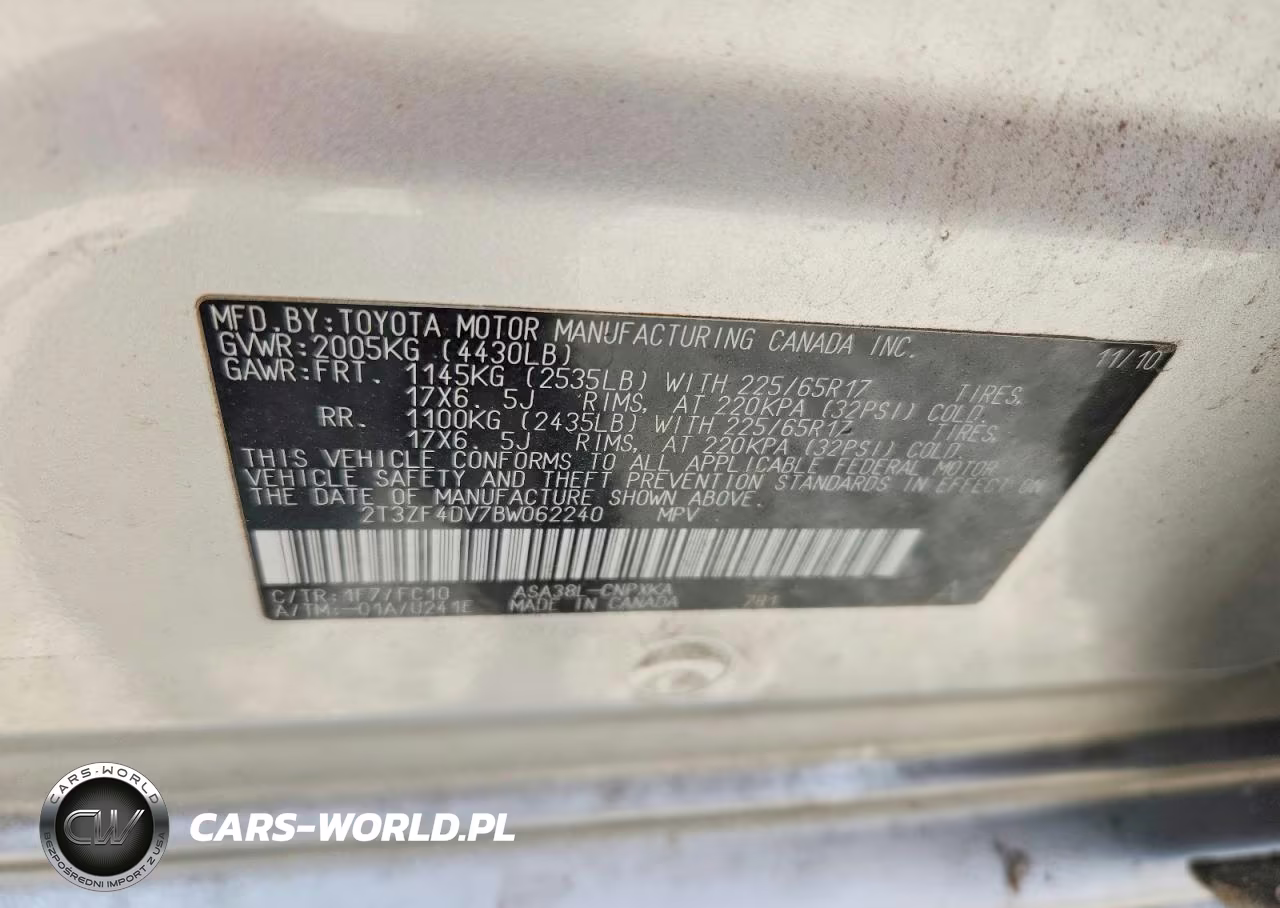2011 Toyota Rav4 Base VIN:2T3ZF4DV7BW062240 - 13