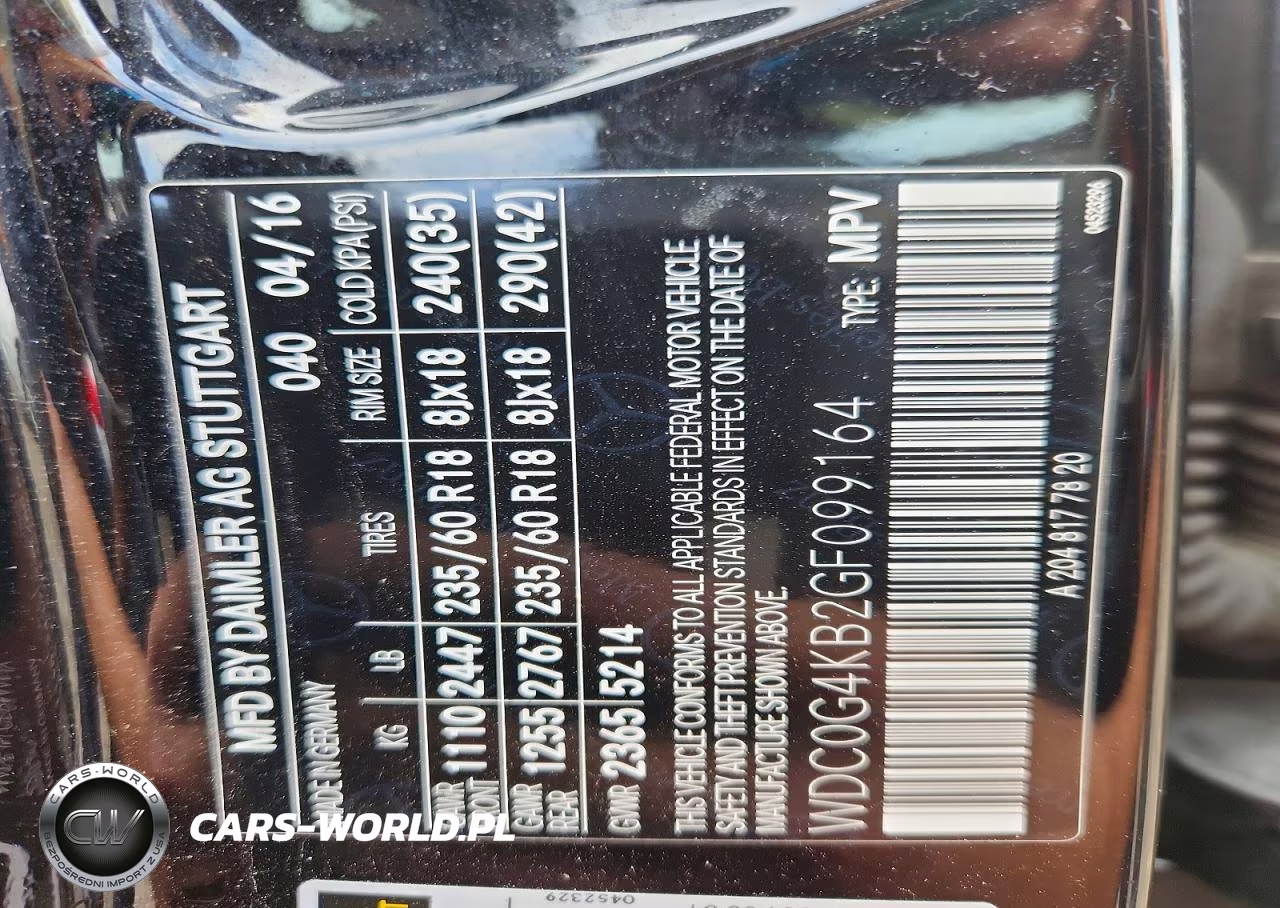 2016 Mercedes-Benz Glc 300 4Matic VIN:WDC0G4KB2GF099164 - 12