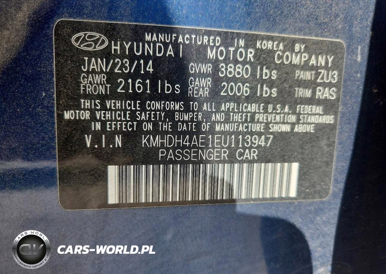 2014 Hyundai Elantra Se VIN:KMHDH4AE1EU113947 - 13