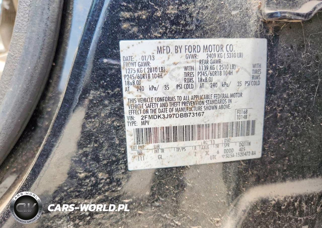 2013 Ford Edge Sel VIN:2FMDK3J97DBB73167 - 13