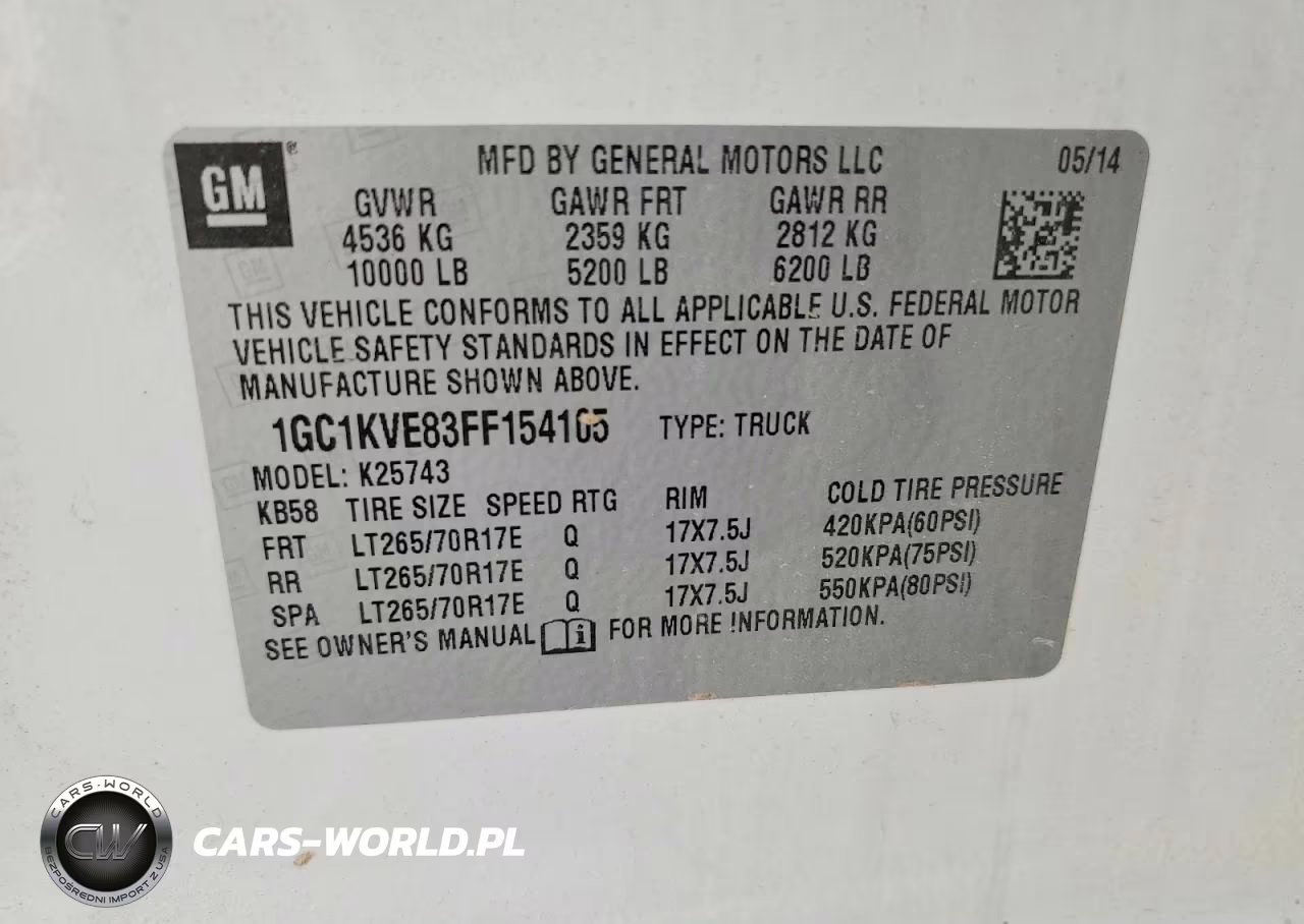 2015 Chevrolet Silverado K2500 Heavy Duty Lt VIN:1GC1KVE83FF154105 - 12