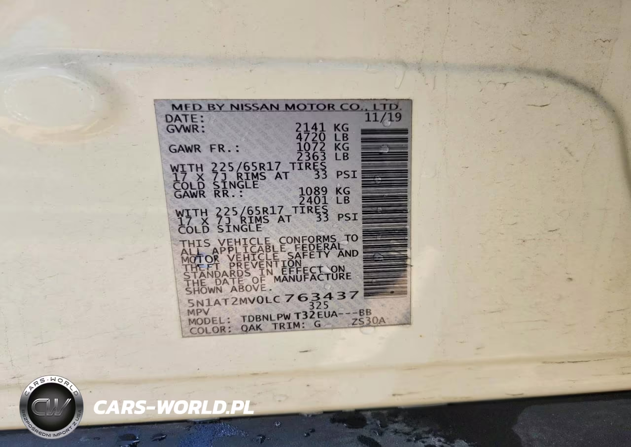 2020 Nissan Rogue S VIN:5N1AT2MV0LC763437 - 12