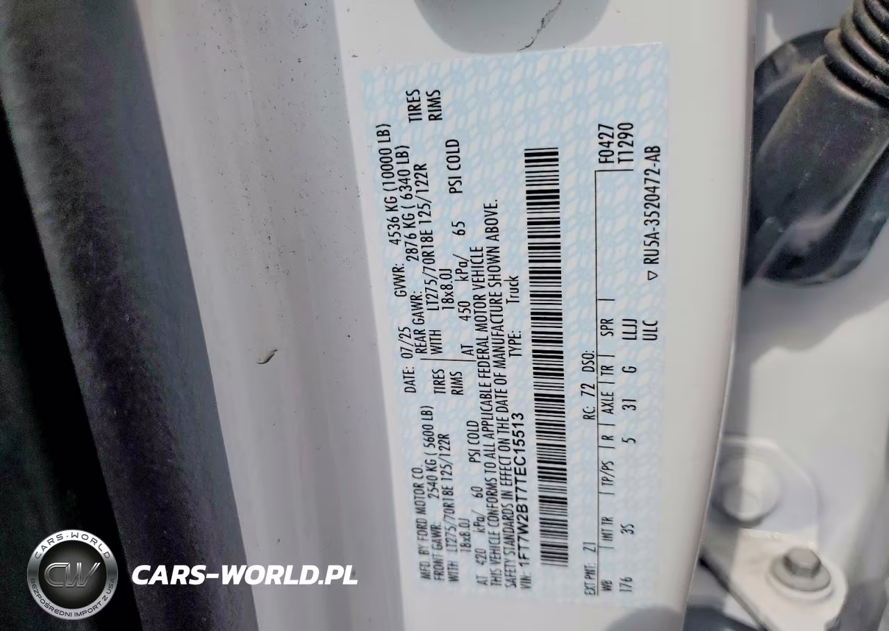 2026 Ford F250 Super Duty VIN:1FT7W2BT7TEC15513 - 12