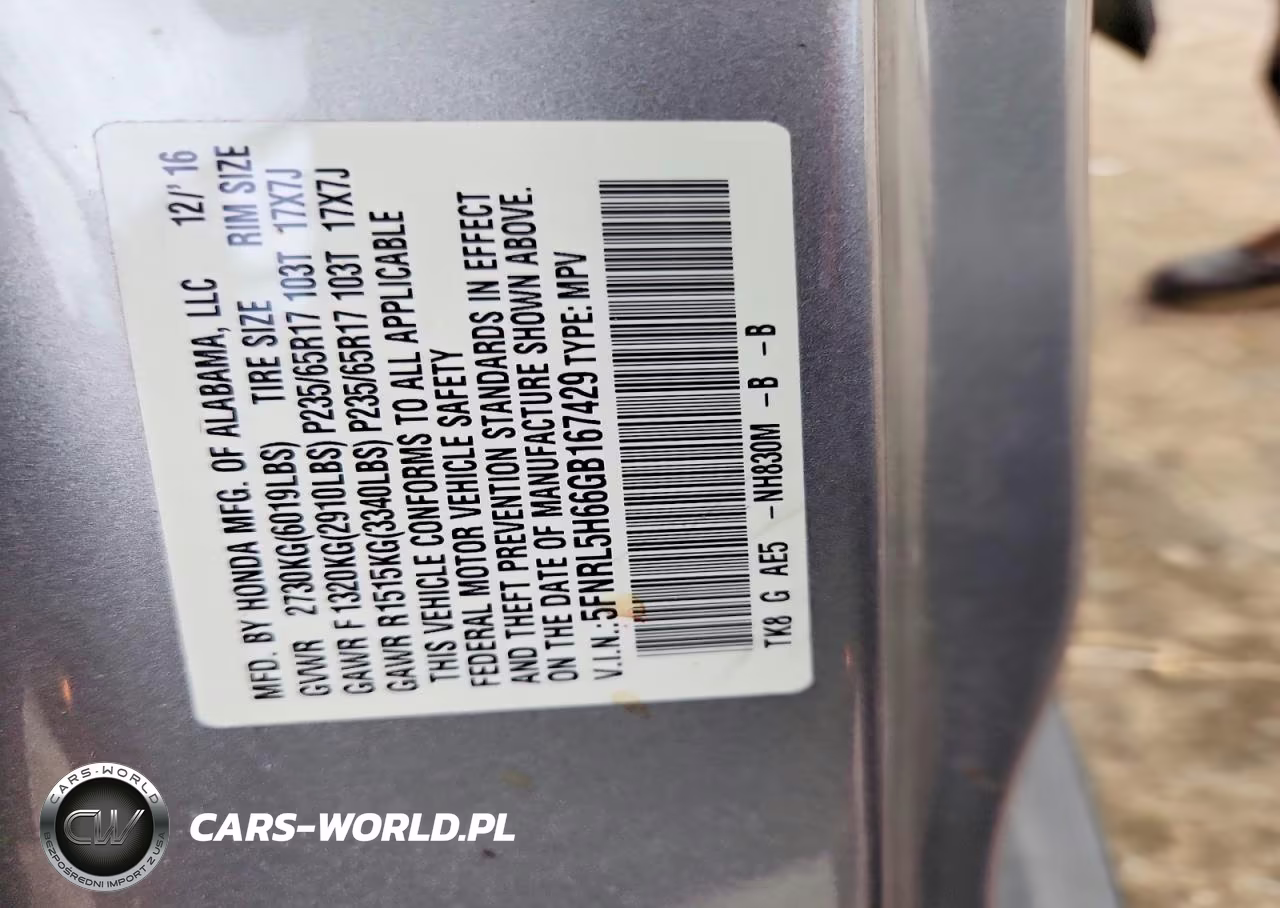 2016 Honda Odyssey Exl VIN:5FNRL5H66GB167429 - 13