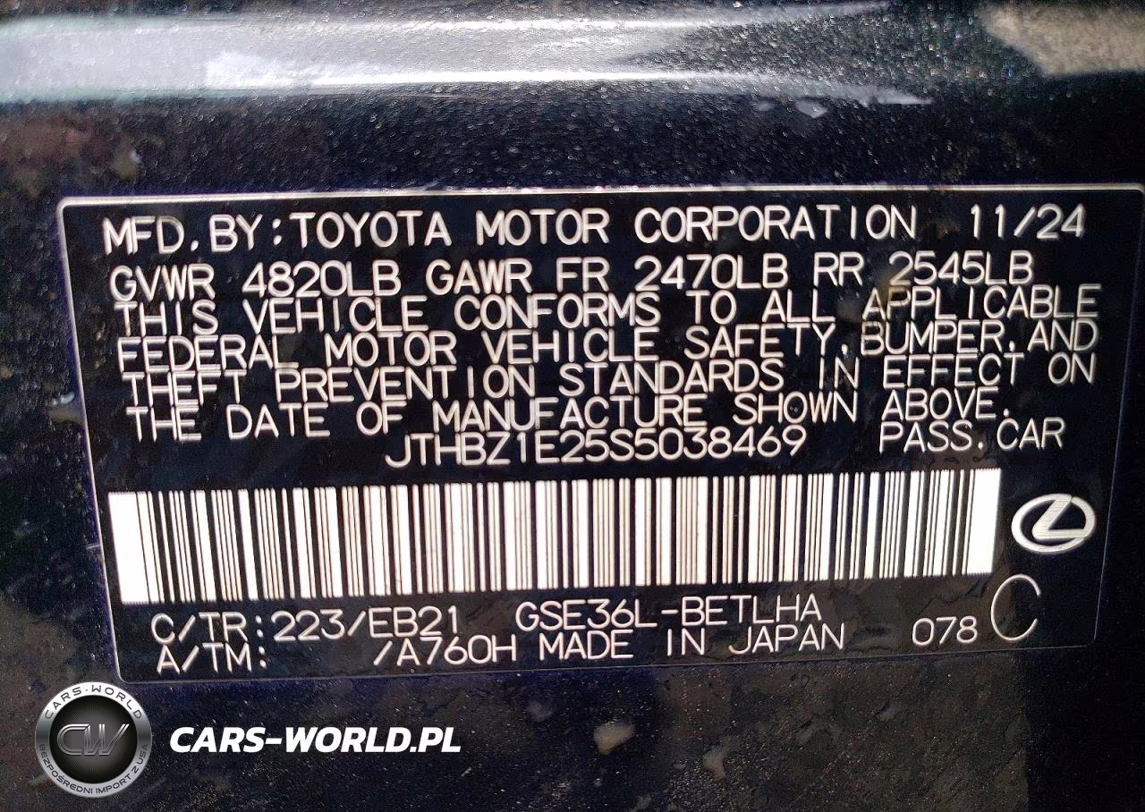 2025 Lexus Is 350 F Sport Design VIN:JTHBZ1E25S5038469 - 12