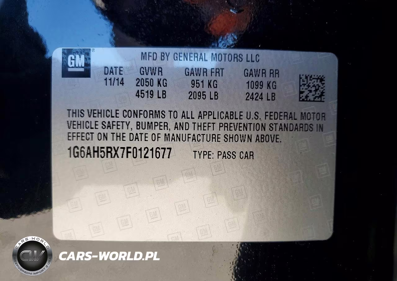 2015 Cadillac Ats Luxury VIN:1G6AH5RX7F0121677 - 12