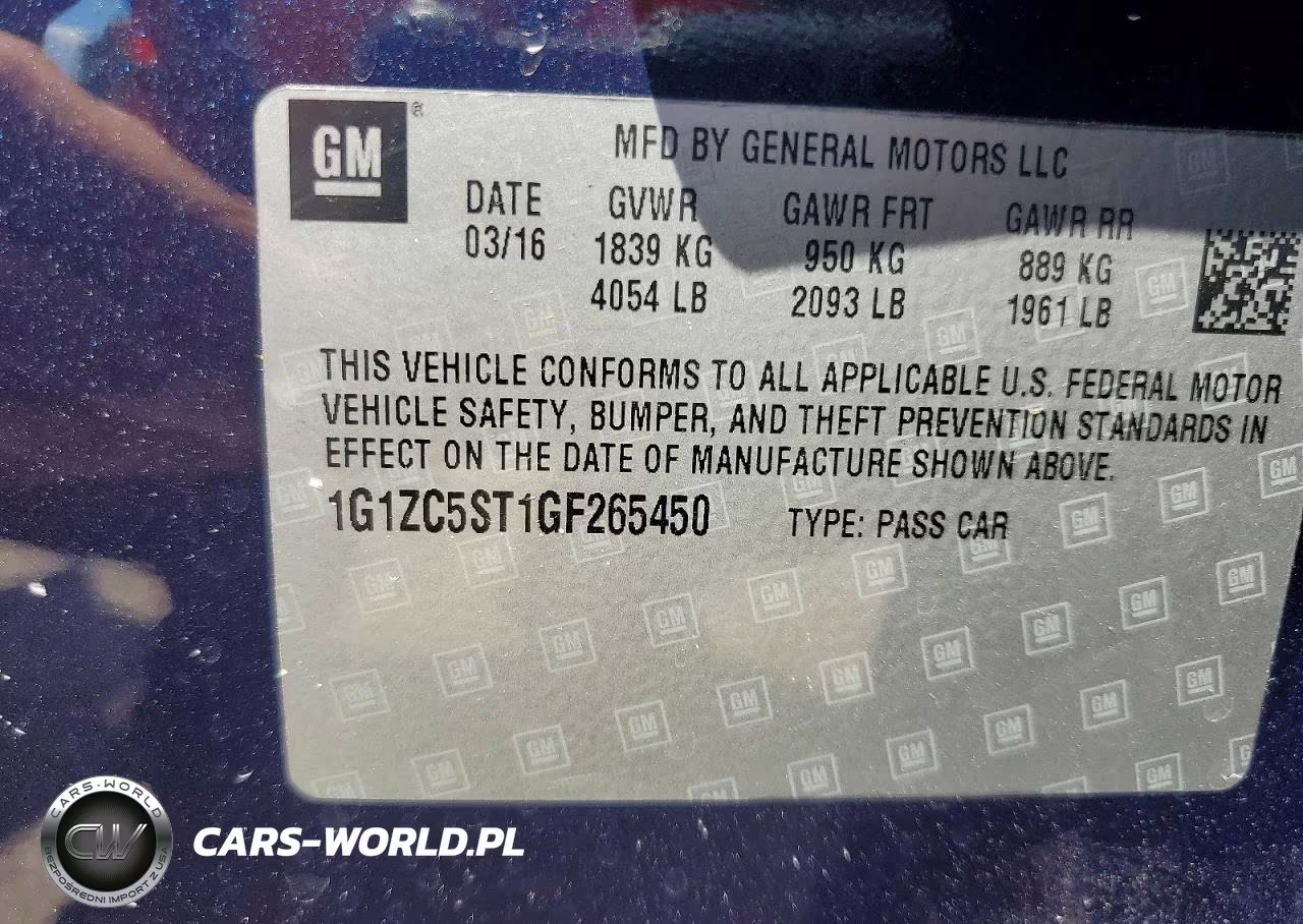 2016 Chevrolet Malibu Ls VIN:1G1ZC5ST1GF265450 - 12
