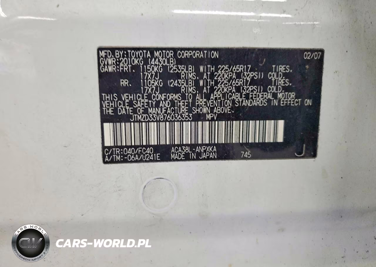 2007 Toyota Rav4 Base VIN:JTMZD33V876036353 - 13