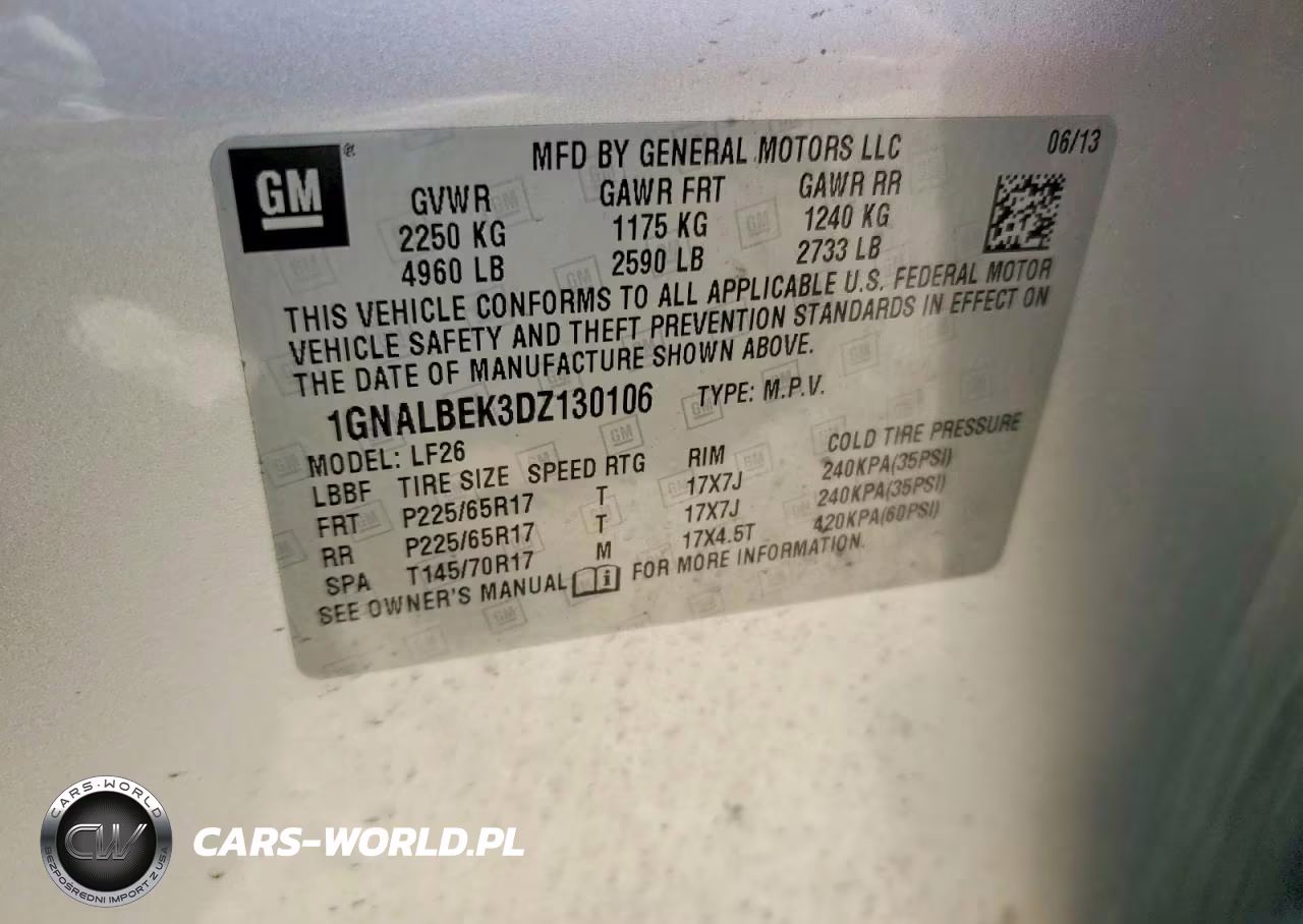 2013 Chevrolet Equinox Ls VIN:1GNALBEK3DZ130106 - 13