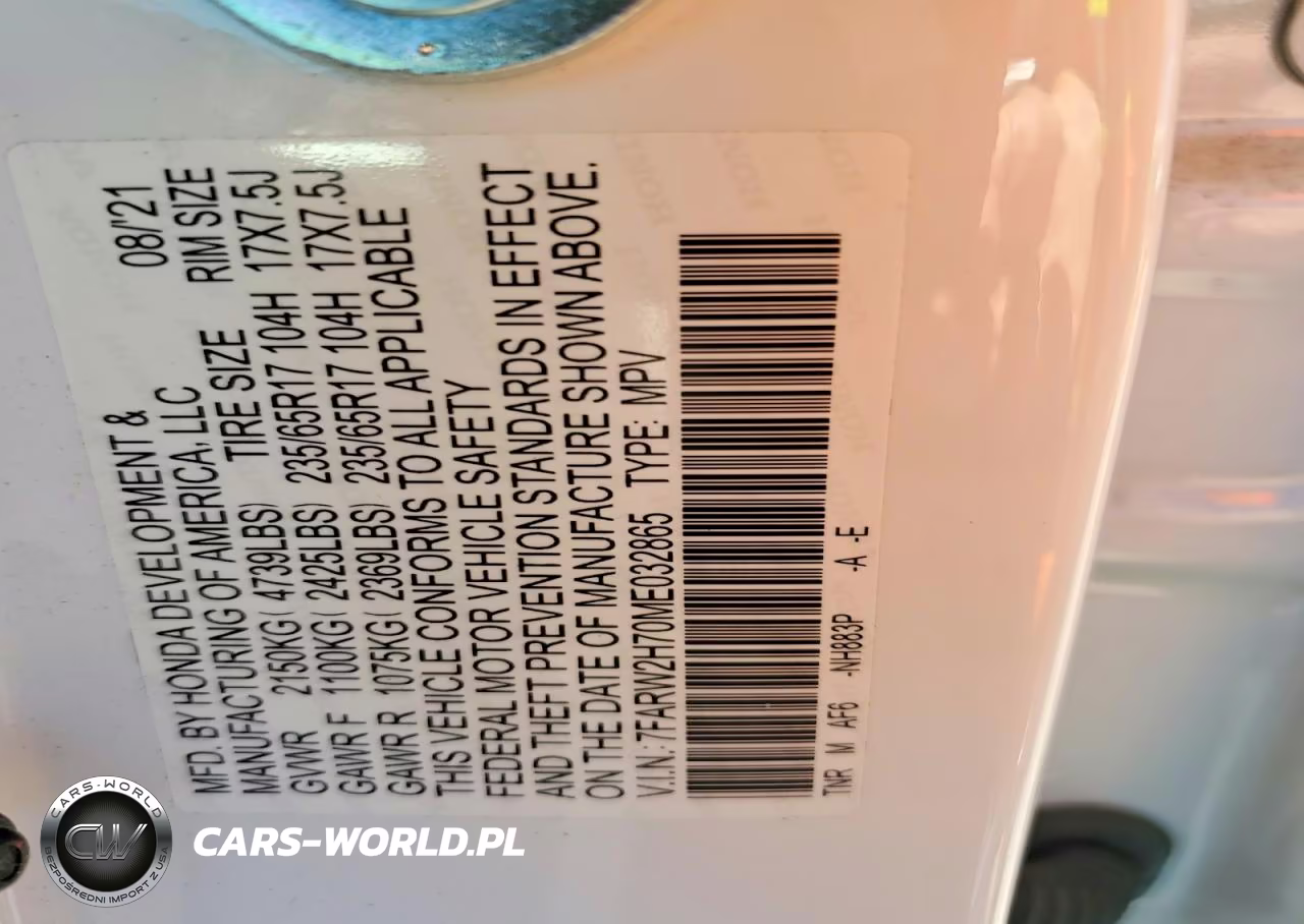 2021 Honda Cr-V Se VIN:7FARW2H70ME032865 - 14