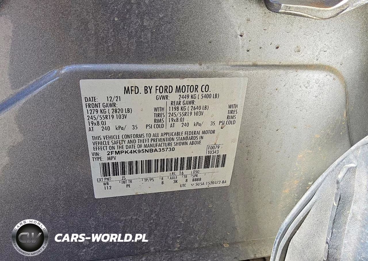 2022 Ford Edge Titanium VIN:2FMPK4K95NBA35730 - 13